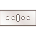 MARTOR Steel Standard Safety Knife Blade, 39 x 18.5 x 0.3 mm, 10 per Package