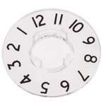 RS PRO Potentiometer Dial, 29mm Knob Diameter, Clear, 11.1mm Shaft, For Use With Collet Knob