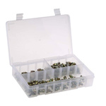 RS PRO Grease Nipple Kit Contains H1 Straight 6x1 mm (x50); H2-45 6x1 mm (x50); H3-90 6x1 mm (x50); Box