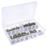 RS PRO Grease Nipple Kit Contains H1 Straight 8x1 mm (x50); H2-45 8x1 mm (x50); H3-90 8x1 mm (x50); Box