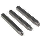 RS PRO 4mm x 9 Piece Engraving Punch Set, (0 → 8)