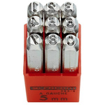 Facom 2 → 8mm x 8 Piece Engraving Number Punch Set, (Numbers 0 → 8)