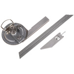 MikronTec 360° Metric Bevel Protractor, 200 mm Stainless Steel Blade