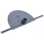 RS PRO 180° Imperial Protractor, 6 in Tempered Steel Blade