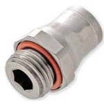 Legris Threaded-to-Tube Pneumatic Fitting, G 1/8 to, Push In 6 mm, LF3600 Series, 30 bar