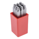 RS PRO 2.5mm x 9 Piece Engraving Number Punch Set, (0 → 8)