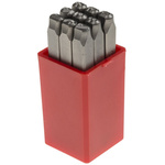 RS PRO 4mm x 9 Piece Engraving Number Punch Set, (0 → 8)