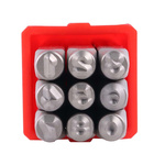 RS PRO 5mm x 9 Piece Engraving Number Punch Set, (0 → 8)