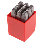 RS PRO 8mm x 9 Piece Engraving Number Punch Set, (0 → 8)