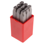 RS PRO 6mm x 9 Piece Engraving Number Punch Set, (0 → 8)