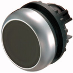 Eaton Flush Black Push Button Head - Maintained, M22 Series, 22mm Cutout, Round