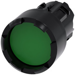 Siemens Green Push Button Head - Momentary, SIRIUS ACT Series, 22mm Cutout, Round