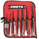 Stanley 7-Piece Punch Set, Pin Punch, 1/4 → 1/8 in Shank