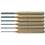 CK 6-Piece Punch Set, Parallel Pin Punch, 2.5 mm, 2 mm, 3 mm, 4 mm, 5 mm, 6 mm Shank, 75 mm Overall