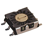 Hartmann, 16 Position, Hexadecimal Complement Rotary Switch, 100 mA @ 42 V, Through Hole