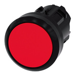 Siemens Flat Red Push Button Head - Momentary, SIRIUS ACT Series, 22mm Cutout, Round