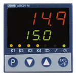 Jumo cTRON PID Temperature Controller, 48 x 48 (1/16 DIN)mm 1 (Analogue) Input, 4 Output Analogue, 110 → 240 V