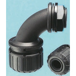 Adaptaflex M16 90° Elbow Cable Conduit Fitting, Black 13mm nominal size
