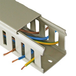 Betaduct Grey Slotted Panel Trunking - Closed Slot, W75 mm x D100mm, L2m, PVC