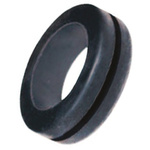 SES Sterling Black Polychloroprene 9mm Round Cable Grommet for Maximum of 6 mm Cable Dia.