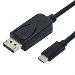 Roline USB Type C (USB-C) to Display Port Cable, Male to Male - 1m