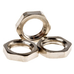 SES Sterling Nickel Plated Brass Cable Gland Locknut, M10 Thread