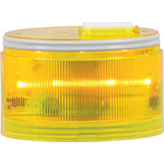 RS PRO Yellow Multiple Effect Flashing Light Element, 24 V ac/dc, 240 V ac, LED Bulb, AC, DC, IP66