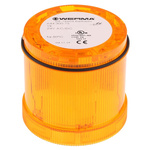 Werma 644 Series Yellow Steady Effect Beacon Unit, 24 V dc, LED Bulb, AC, DC, IP65