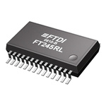 FTDI Chip FT245RL-REEL, USB Controller, 1Mbps, USB 2.0, 1.8 to 5.25 V, 28-Pin SSOP