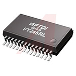 FTDI Chip FT245RL-TUBE, USB Controller, 1Mbps, USB 2.0, 1.8 to 5.25 V, 28-Pin SSOP