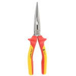 RS PRO Long Nose Pliers, 200 mm Overall, Straight Tip, VDE/1000V