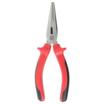 RS PRO Long Nose Pliers, 160 mm Overall, Straight Tip, 51mm Jaw
