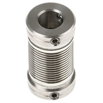 Huco Electrodeposited Nickel 12mm OD Bellows Coupling With Set Screw Fastening