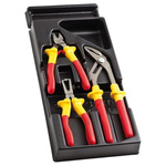 Facom 3-Piece Plier Set, Angled, Straight Tip, VDE/1000V