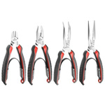 Facom 4-Piece Plier Set, Angled, Straight Tip, 160 mm, 180 mm, 200 mm Overall