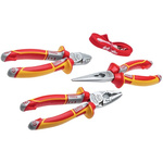 NWS NW782 3-Piece Combination Plier Set, VDE/1000V, 180 mm Overall