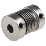 Huco Stainless Steel 16mm OD Bellows Coupling With Set Screw Fastening