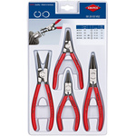 Knipex 4-Piece Circlip Plier Set, 180 mm Overall