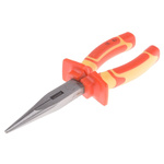 RS PRO Long Nose Pliers, 200 mm Overall, Straight Tip, VDE/1000V