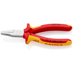 Knipex 20 06 Flat Nose Pliers, 160 mm Overall, Flat, Straight Tip, VDE/1000V, 30mm Jaw