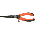 Bahco Long Nose Pliers, 200 mm Overall, Straight Tip, 72mm Jaw
