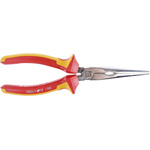 RS PRO Long Nose Pliers, 200 mm Overall, Straight Tip, VDE/1000V, 74mm Jaw