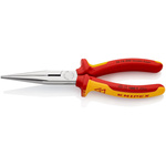 Knipex Long Nose Pliers, 200 mm Overall, Straight Tip, VDE/1000V, 73mm Jaw