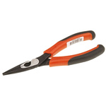 Bahco Long Nose Pliers, 160 mm Overall, Straight Tip, 50mm Jaw