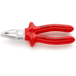 Knipex Combination Pliers, 180 mm Overall, Straight Tip, VDE/1000V