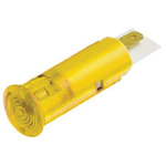 Signal Construct Yellow Indicator, Solder Tab Termination, 12 → 14 V, 6mm Mounting Hole Size
