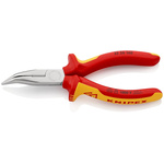 Knipex 25 26 Long Nose Pliers, 160 mm Overall, Angled Tip, VDE/1000V, 50mm Jaw