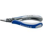 Knipex 34 12 Electronics Pliers, Flat Nose Pliers, 130 mm Overall, Straight Tip, 22mm Jaw