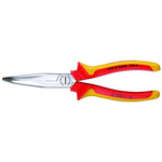 Gedore VDE Long Nose Pliers, 160 mm Overall, Straight Tip, VDE/1000V, 46mm Jaw