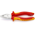 Knipex Combination Pliers, 180 mm Overall, Straight Tip, VDE/1000V